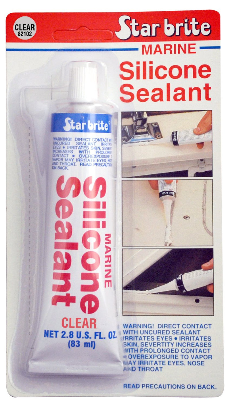 [AUSTRALIA] - Star brite Marine Silicone Sealant Clear 2.8 oz Clear 2.8 oz Tube 