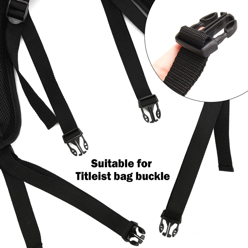 Quick Side Release Plastic Buckle Golf Bag Shoulder Straps Black - BeesActive Australia