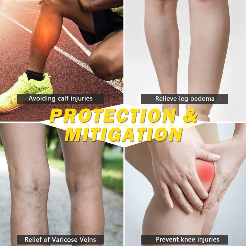 beister Compression Full Leg Sleeves, Knee Sleeves with Elastic Straps for Men & Women, Leg Support, Long Knee Braces for Knee Pain, Arthritis, Joint Pain, Leg Pain, Varicose Veins, Edema (Pair) Black XX-Large - BeesActive Australia