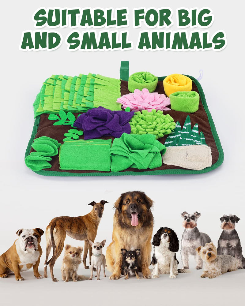 Succulent Snuffle Mat for Dogs Small Pets Treat Toy, Dog Enrichment Toys, Dog Puzzle, Slow Eating Mat, Foraging Mat for Rabbit Cat Pig, Stress Relief Puppy Gift, for Pet - BeesActive Australia
