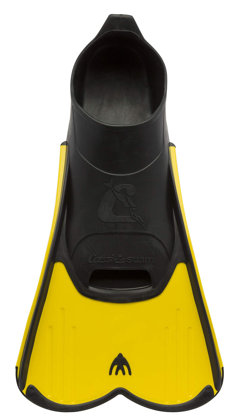 [AUSTRALIA] - Cressi Short Full Foot Pocket Fins for Swimming or Training in the Pool and in the Sea | Light: made in Italy US Man 5/6 | US Lady 6/7 | EU 37/38 Yellow 