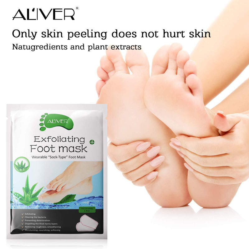 Foot Peel Mask, 3 Pack Aloe Foot Mask,Exfoliating Socks Remove Hard Skin, Calluses,Dead and Dry Skin,Repair Rough Heels in 7 Days - BeesActive Australia