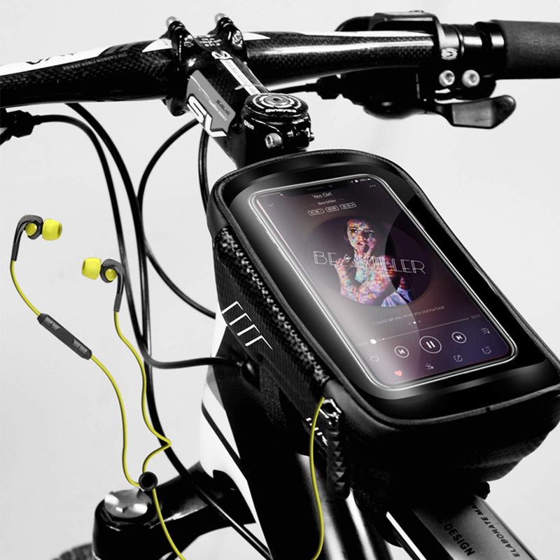 Acmind Bike Phone Mount Bag, Waterproof Bike Frame Handlebar Bag, Bicycle Top Tube Cycling Accessories with Waterproof Touch Screen Phone Case - BeesActive Australia