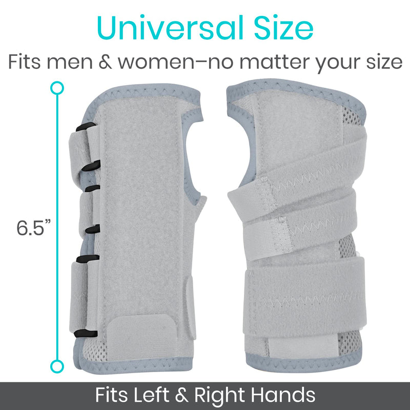 Vive Carpal Tunnel Wrist Brace (Left or Right) - Arm Compression Hand Support Splint - for Men, Women, Kids, Bowling, Tendonitis, Arthritis, Athletic Pain, Sports, Golf - Universal Adjustable Fit Grey - BeesActive Australia