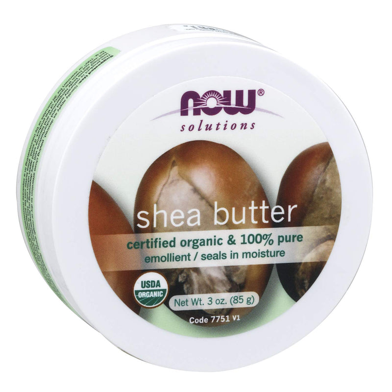 NOW Solutions, Certified Organic Shea Butter, Moisturizer For Rough And Dry Skin, Travel Size, 3-Ounce - BeesActive Australia