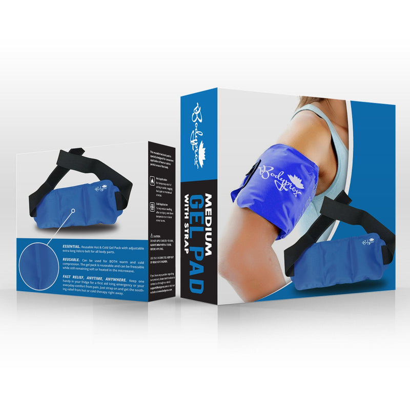 Pain Relief Ice Pack with Strap for Hot & Cold Therapy, Microwave Heat Pad for Back Shoulder, Neck, Waist, Calves and Hip - BeesActive Australia