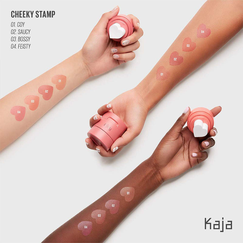 KAJA Cheeky Stamp | Blendable Blush | 03 Bossy - soft coral | Cruelty-free, Vegan, Paraben-free, Sulfate-free, Phthalates-free, K-Beauty Blush - 03 Bossy - BeesActive Australia