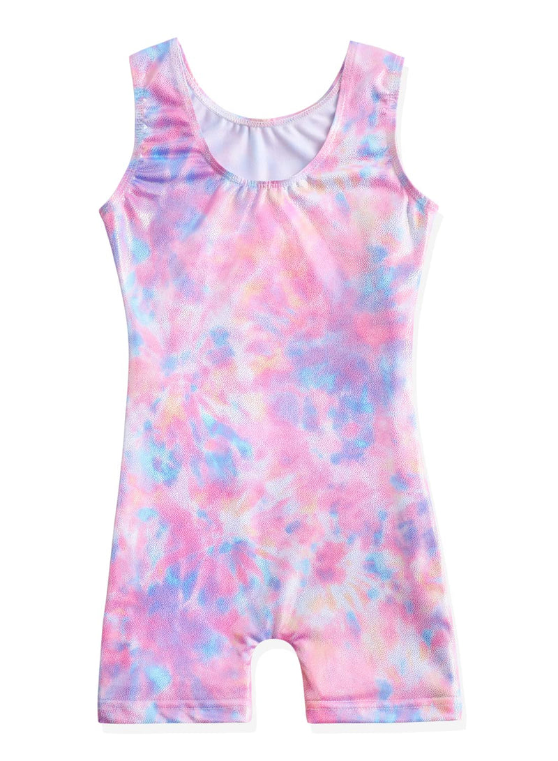 Leotards for Girls Gymnastics Unicorn Mermaid Rainbow Cupcake Dinosaur Sparkle Biketard 2-10 Years 3-4T Pink Tie Dye - BeesActive Australia