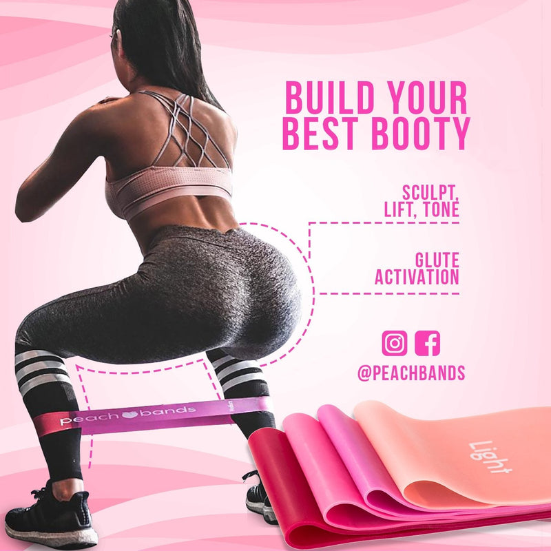 Peach Bands Resistance Bands Set - Exercise Workout Bands for Legs and Butt - BeesActive Australia