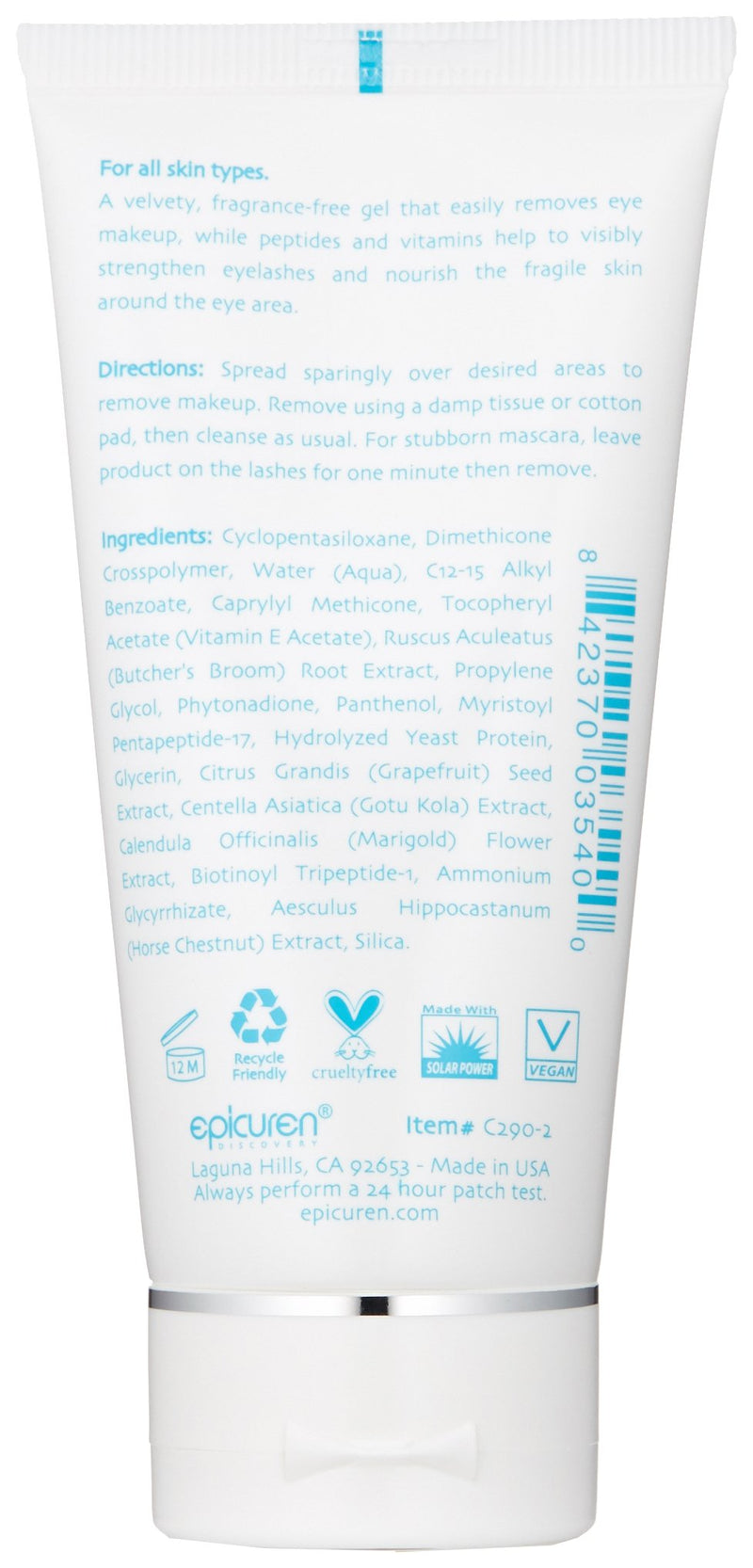 Epicuren Discovery Crystal Clear Eye Makeup Remover, 2.5 Fl Oz - BeesActive Australia