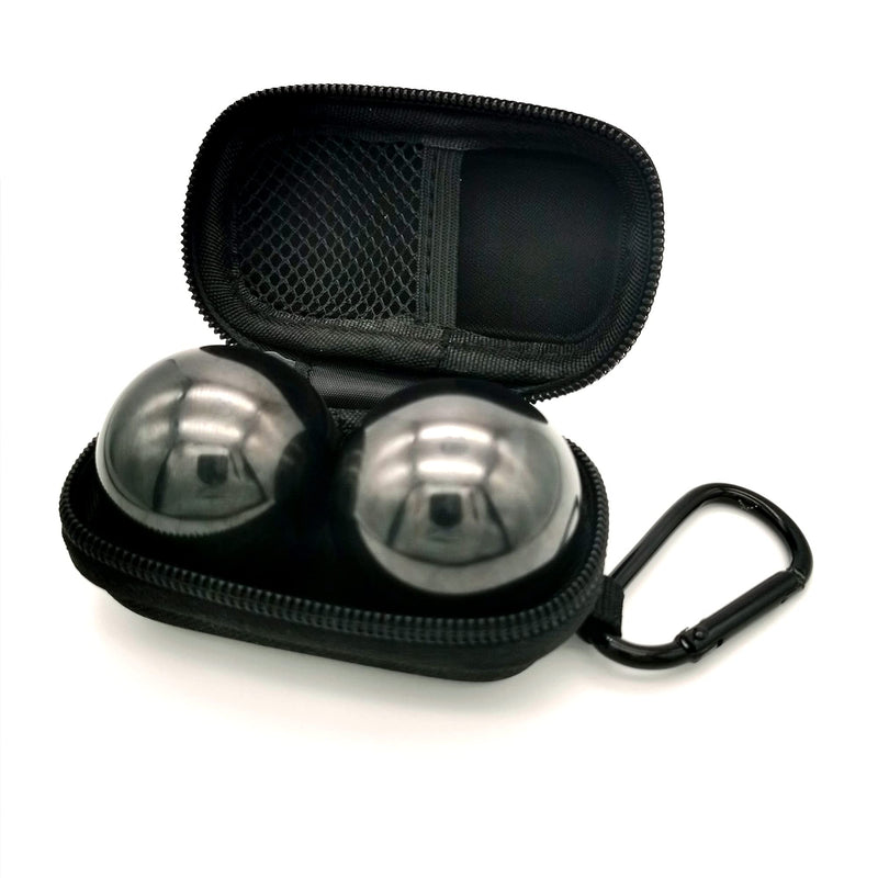 1.57inch Chrome Steel Black Baoding Balls for Hand Therapy, Exercise, and Stress Relief,2pcs - BeesActive Australia
