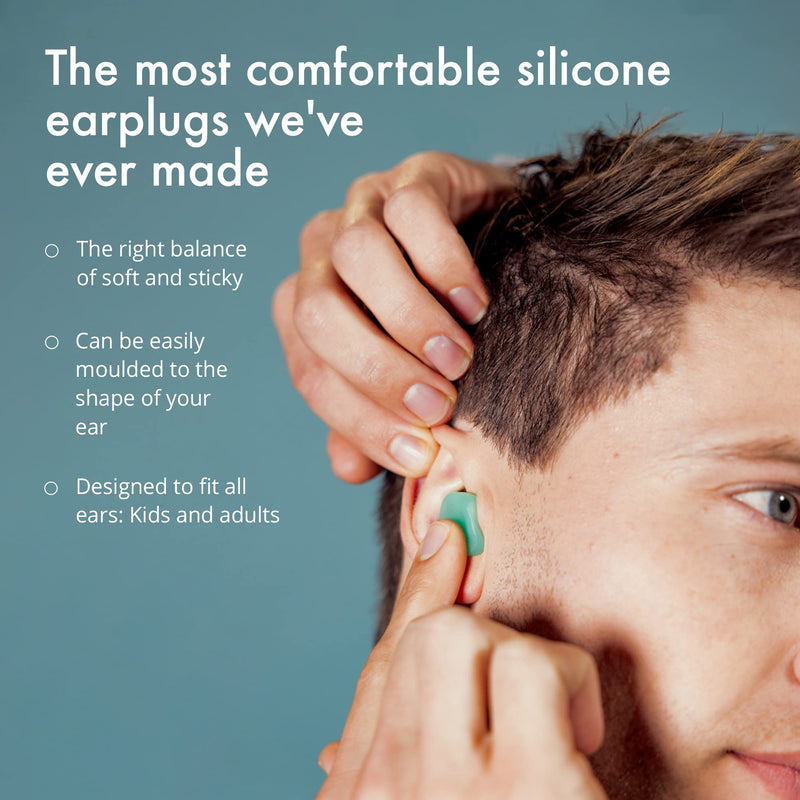 Alpine SoftSilicone Mouldable Silicone Putty Ear Plugs - Noise Reducing Earplugs for Sleeping, Swimming, & Concentrating - Comfortable Snoring Solution - 28dB Attenuation - 12 Pack Silicone Ear Plugs 12 Count (Pack of 1) - BeesActive Australia