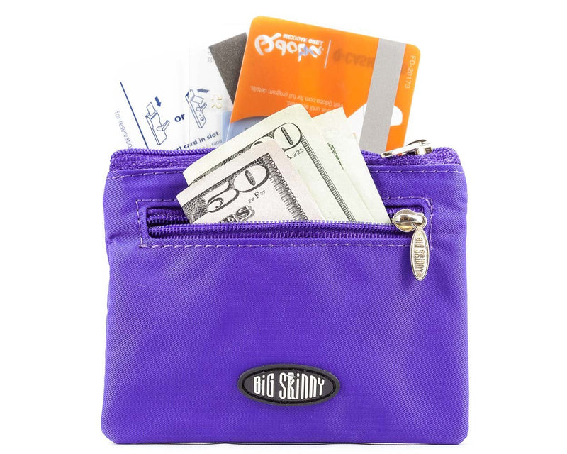 Big Skinny Money Penny Coin Slim Wallet, Holds Up to 13 Cards Purple - BeesActive Australia