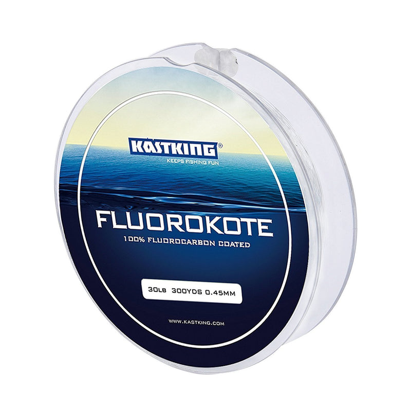 [AUSTRALIA] - KastKing FluoroKote Fishing Line - 100% Pure Fluorocarbon Coated - 300Yds/274M 150Yds/137M Premium Spool - Upgrade from Mono Perfect Substitute Solid Fluorocarbon Line 300.0 Yards 6LB(2.72KG) 0.22mm 