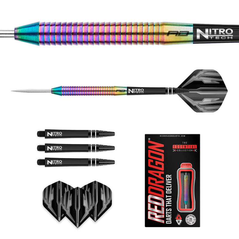 [AUSTRALIA] - Red Dragon Razor Edge Spectron: Tungsten Steel Darts with Flights and Stems 26.0 Grams 