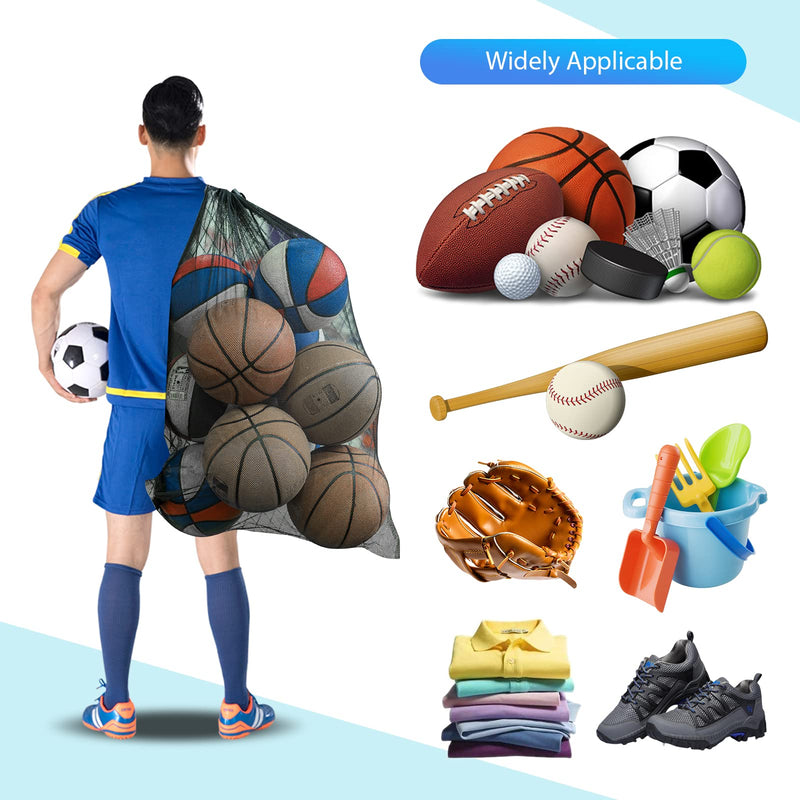 DoGeek Mesh Bag Durable Mesh Drawstring Bag Gym Sports Equipment Bag Large Mesh Net Bag 1PCS - BeesActive Australia