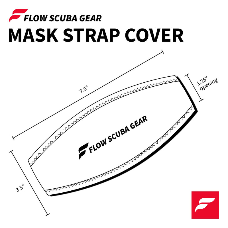 [AUSTRALIA] - Flow Scuba Gear Diving Mask Slap Straps - Neoprene Cover for Dive and Snorkel Masks Sharknado 