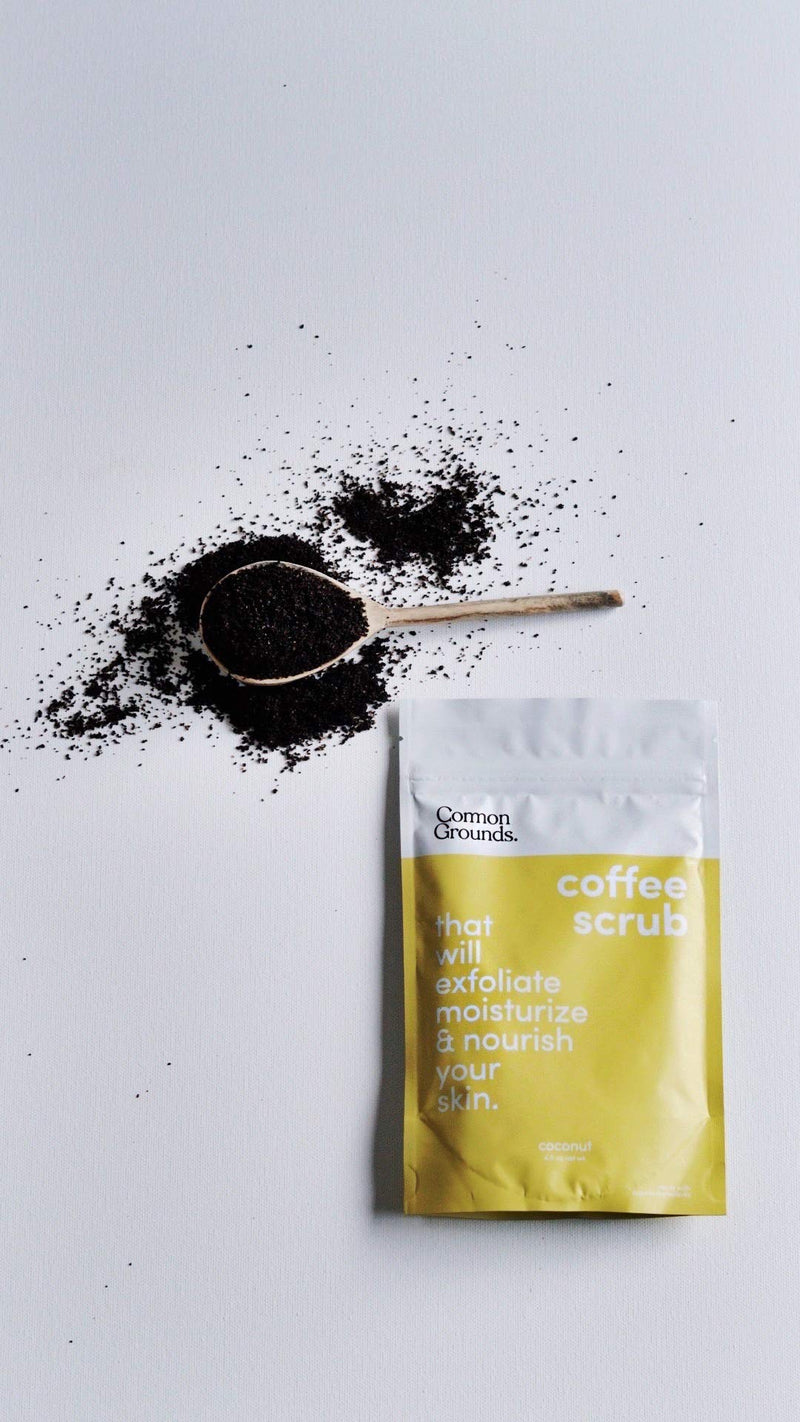 Coffee Body and Face Scrub (Coconut) - 100% Natural Arabica Best Exfoliating, Acne, Anti Cellulite, Stretch Marks, Varicose Vein Wash & Eczema Treatment. Dead Skin and Moisture Care. Made in Brooklyn - BeesActive Australia