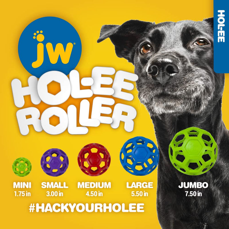 JW HOL-ee Roller Dog Fetch Treat Dispenser Puzzle Ball Medium - BeesActive Australia