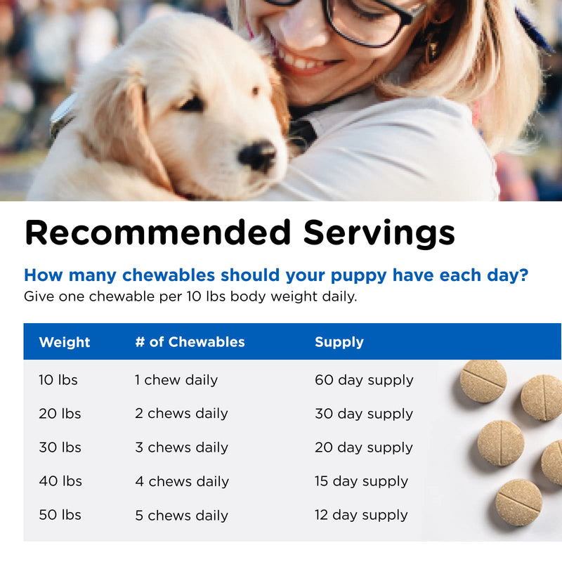 Nutri-Vet Multi-Vite Chewables for Puppies | Formulated with Vitamins & Minerals to Support Balanced Diet | 60 Count - BeesActive Australia