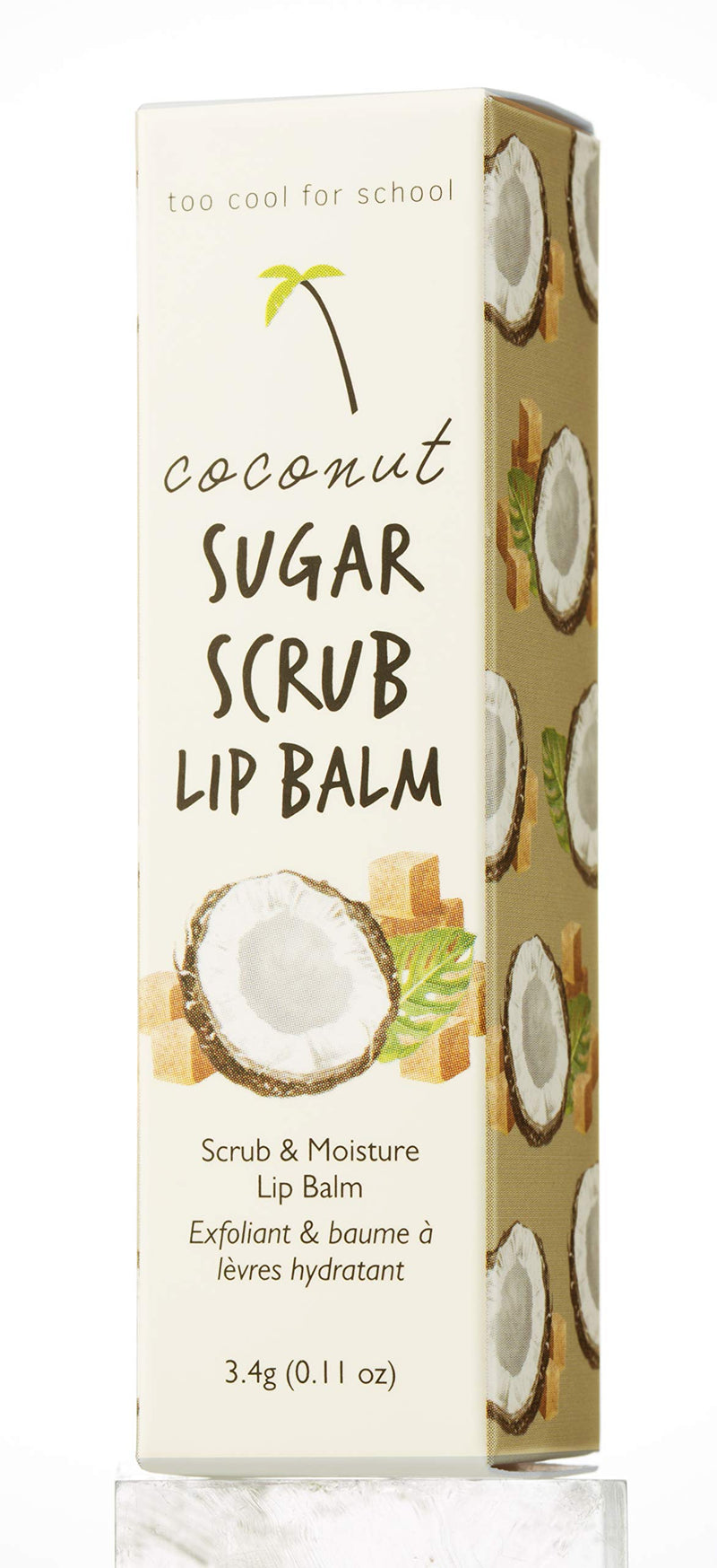 Too Cool For School Coconut Sugar Scrub Lip Balm - natural coconut sugar, coconut water, coconut oil, exfoliating, hydration - BeesActive Australia