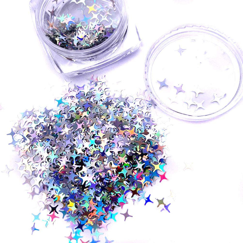 3D Holographic Butterfly Laser Nail Glitter Splarkly Nail Sequins Flake 12 Shape Star Moon Flame Mapple Heart Acrylic Manicure Ultrathin Face Body Glitters for Nail Art Decoration & DIY Crafting - BeesActive Australia