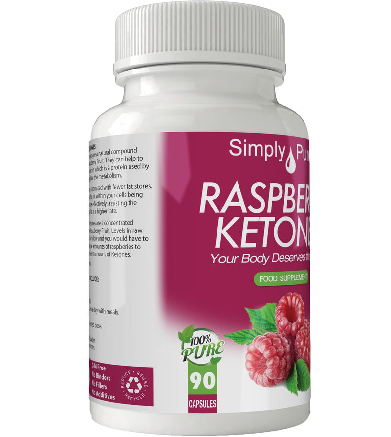 Simply Pure Vegan Raspberry Ketones Capsules x 90, 5000mg, Gluten Free and GM Free - BeesActive Australia
