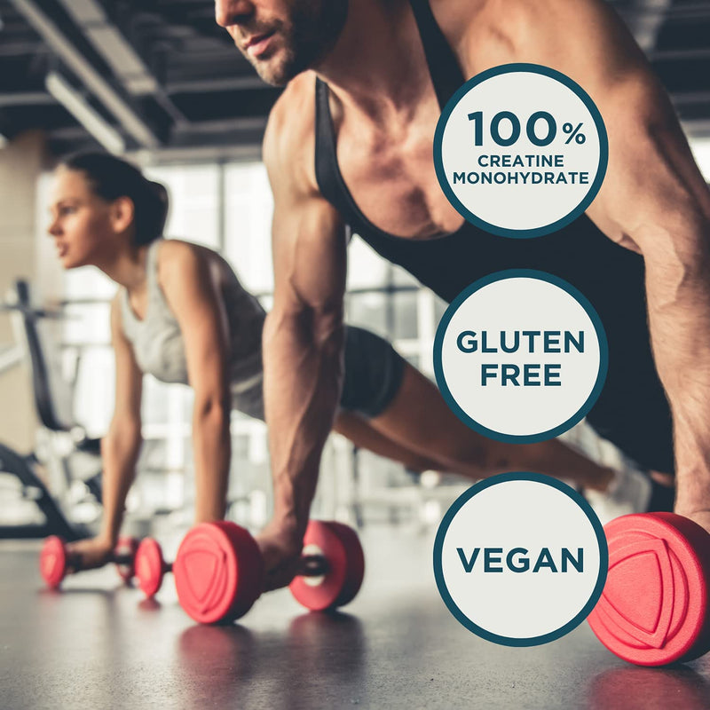 Kinetica 100% Creatine Monohydrate Powder, Gluten Free, Suitable for Vegans, 147 Servings, Unflavoured, 500g - BeesActive Australia