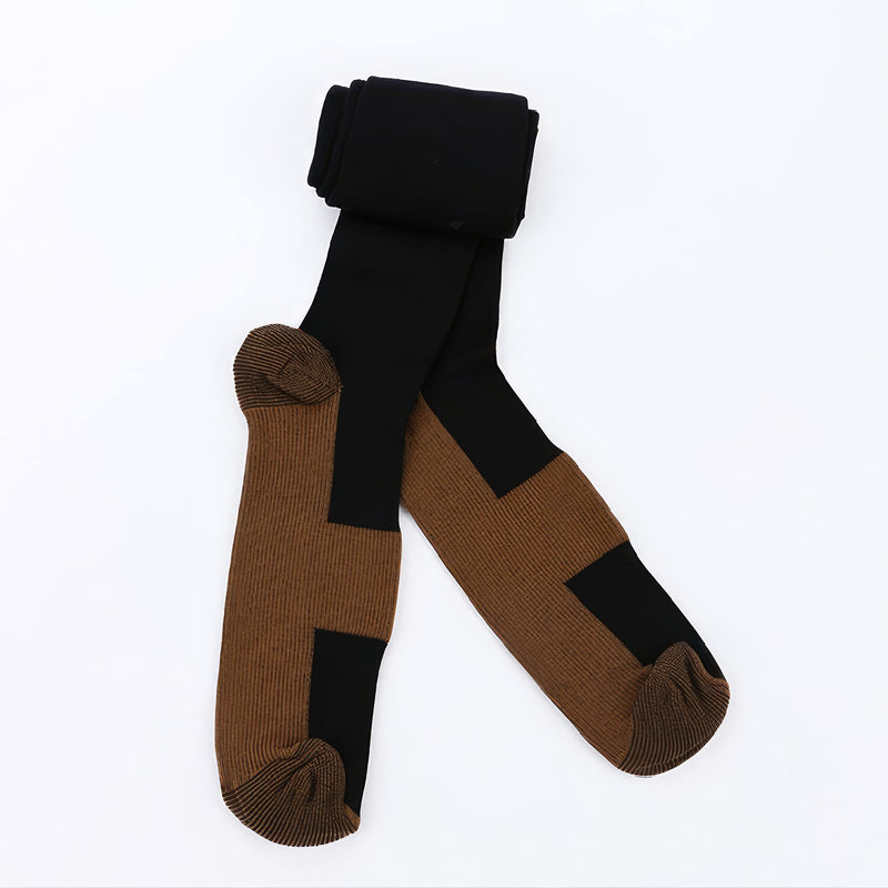 Copper Compression Socks Men Women - Arthritis Socks or DVT Flight Socks 1 Pair One Size BLACK - BeesActive Australia