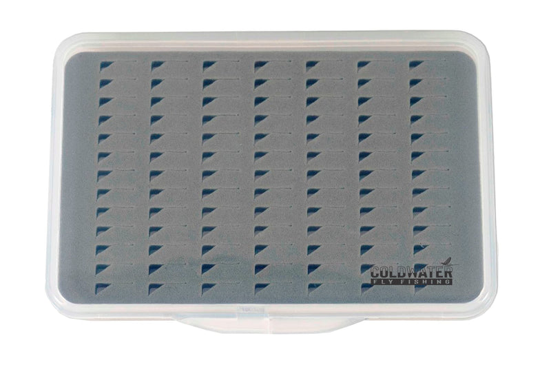 COLDWATER FLY FISHING – Slim Fly Box, Ice Fishing Jig Box with Teardrop Foam - 7" x 4" x 1/2 " - Durable Magnetic Watertight Case - BeesActive Australia