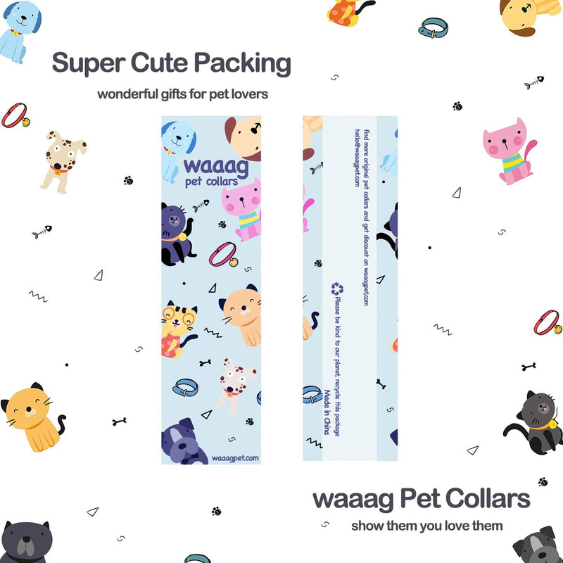 waaag Pet, Moons Stars Suns Dog Collar Cat Collar, Multiple Designs Crescent Celestial Dog Cat Collar Leash Harness XX-Small (Pack of 1) Mallard Collar - BeesActive Australia