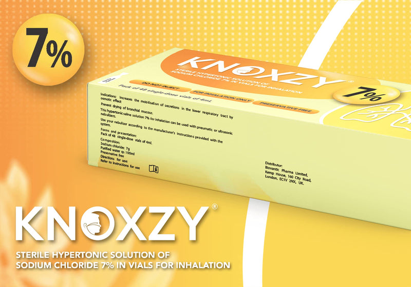 KNOXZY Sterile Hypertonic Saline Solution 7% - Vials for Inhalation - 48 x 4ml Single - Dose Vials - BeesActive Australia