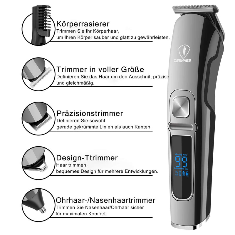 Ceenwes Beard Trimmer Hair Clippers Professional Mens Grooming Kit Cordless Waterproof Nose Trimmer Body Gifts for Men - BeesActive Australia
