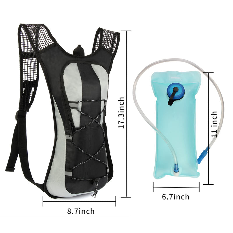 Hydration Pack Backpack, Water Backpack with 2L Bladder, for Hiking, Insulated Suitable Cycling, Running, Rock Climbing and Other Outdoor Activities, black - BeesActive Australia