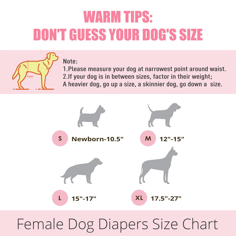 wegreeco Washable Dog Diapers (3 Pack), Highly Absorbent Dog Diapers for Female Dogs in Heat, Period, Incontinence, or Excitable Urination Ocean of Flowers Medium (Pack of 3) - BeesActive Australia