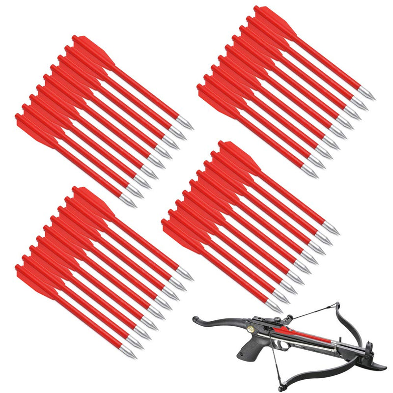 Crossbow Bolts Arrows 6.5" Plastic Hunting Arrows for 50-80lbs Mini Crossbow Archery Pistol - Fishing Hunting Target Practice (Pack of 36-60) 36pcs Red Color - BeesActive Australia