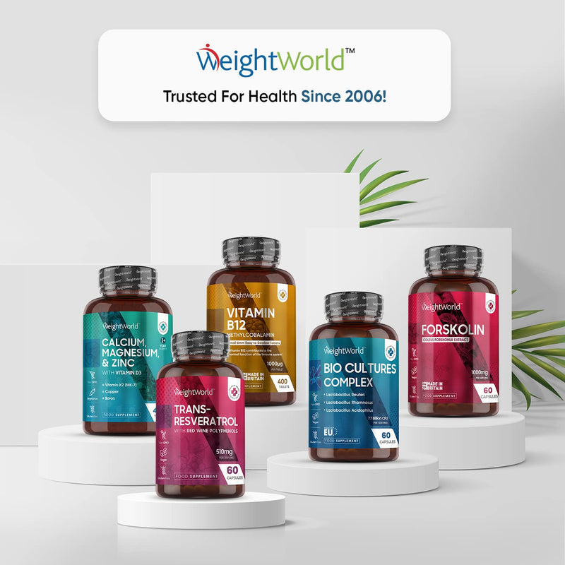 Resveratrol Supplements 510mg - 60 Capsules -Trans Resveratrol (from Knotweed) Skin Supplements - Black Pepper Extract & Red Wine Polyphenol from Grape Skin Extract - Vegan Resveratrol Powder Capsule - BeesActive Australia