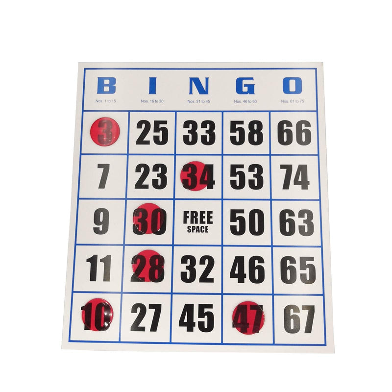 Yuanhe Easy Read Jumbo Bingo Paper Game Cards 50 Bingo Cards in 5 Colors - BeesActive Australia