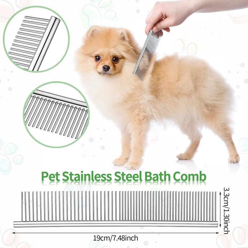 3 Pieces Pet Bathing Tool Set Include Foamer Washer, Dog Rubber Comb and Pet Stainless Steel Comb Spray Foamer Wash Foam Sprayer, Pet Bath Brush Rubber Dog Comb for Pets Showering (Green) - BeesActive Australia