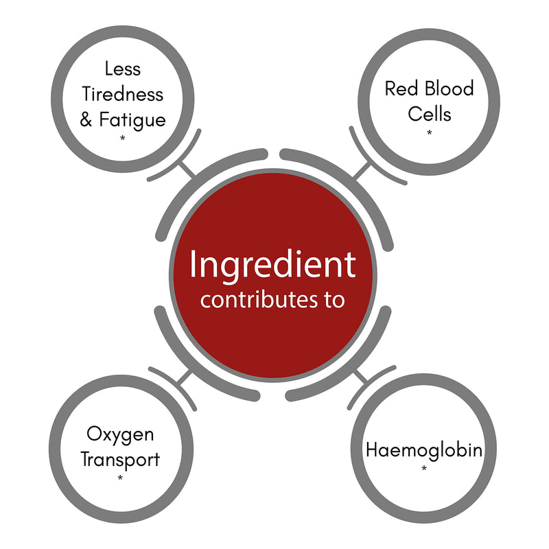 SynBio Premium - Iron + Folic Capsules | Vegan Certified | Tackles Tiredness & Supports General Health | Halal | Kosher | Gelatin Free | Sugar Free | Salt Free | SOYA Free | Made in The UK - BeesActive Australia