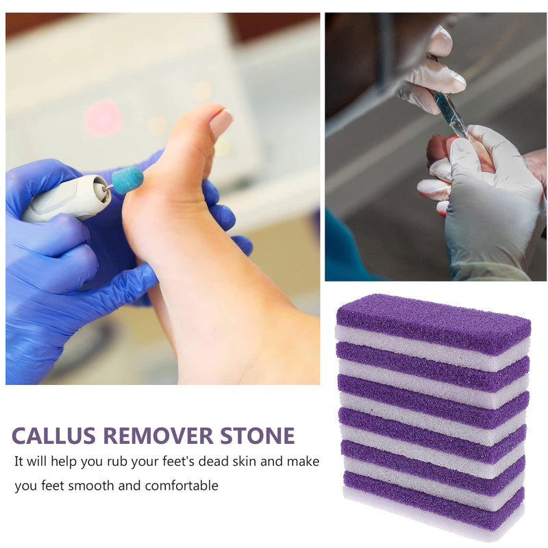 Healifty 6pcs Pumice Stone Feet Hard Skin Callus Remover Scrubber Pedicure Exfoliator Block Foot Care Tool Kit (Purple) - BeesActive Australia