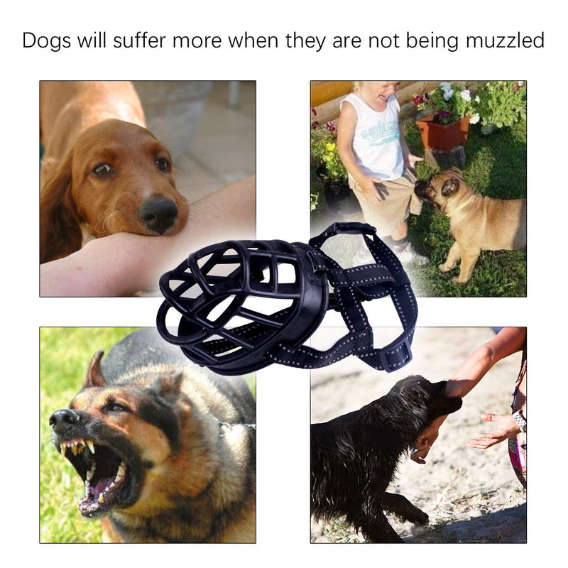 Dog Muzzle-Soft Basket Muzzle for Dogs Adjustable and Comfortable Secure Fit,Best Muzzle to Prevent Biting Size-5 - BeesActive Australia