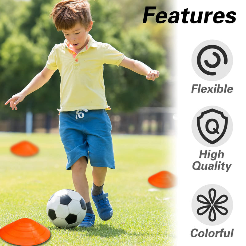 Anyumocz 30 Pcs Disc Cone,Sports Soccer Cones with Holder,Training Cones Agility Soccer Cones for Training,Soccer,Basketball,Kids,Other Sports,Field Cone Markers(5 Colors) - BeesActive Australia