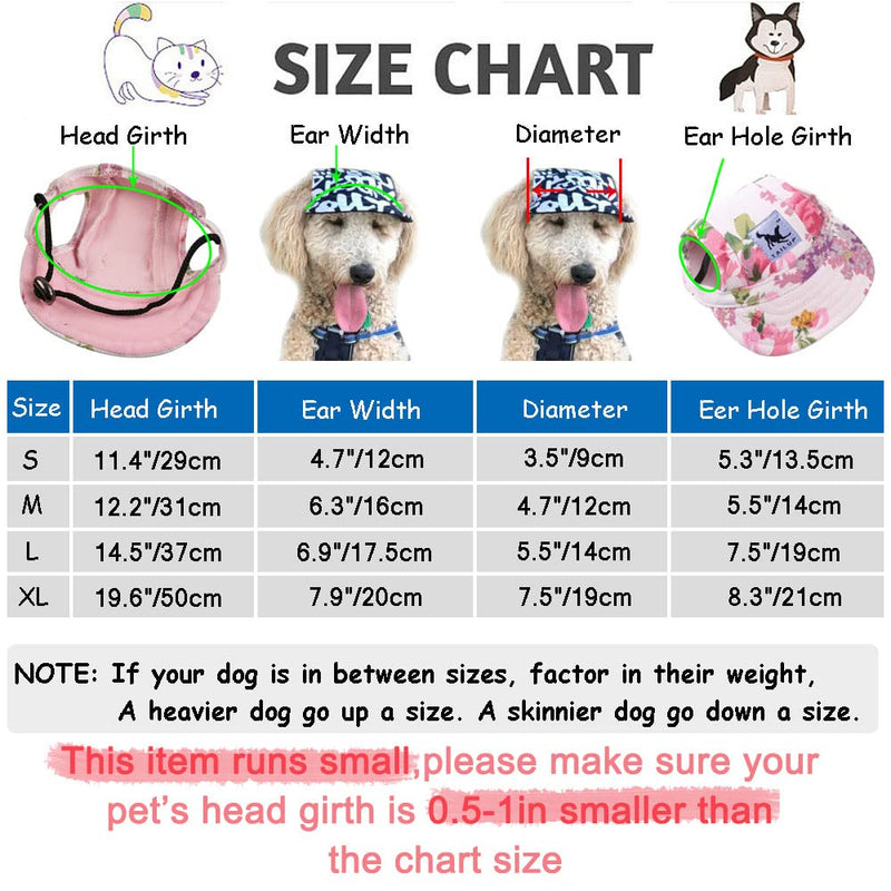 Haikaji Dog Hat,Dog Sunscreen Hat Baseball Cap Outdoor Sports Hat with Ear Holes Chin Strap Adjustable Hat for Small and Medium Dog Large Dogs Blue - BeesActive Australia