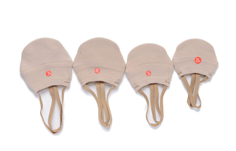 [AUSTRALIA] - RGPros Knitted Half Sole Toe Shoes Socks for Professional Rhythmic Gymnastic Competition or Ballet Dance Medium 1 Pair 