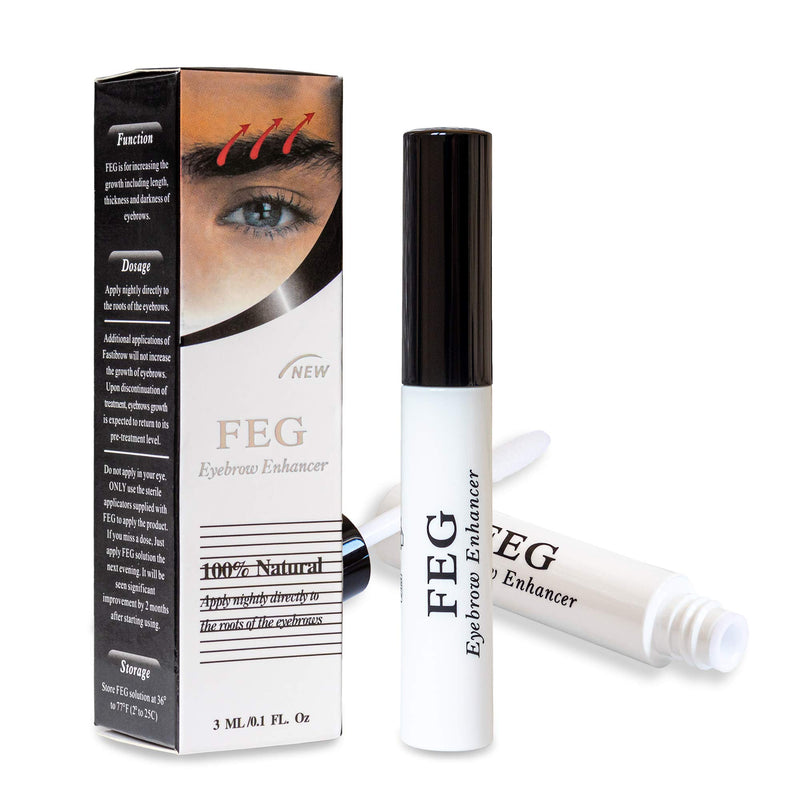 FEG Eyebrow Enhancer Growth Treatment Serum | Eyebrow Enhancing Serum to Help Lengthen, Thicken and Darken Your Eyebrows | Non-irritating and Safe for All Skin Types | 3 Pack - BeesActive Australia
