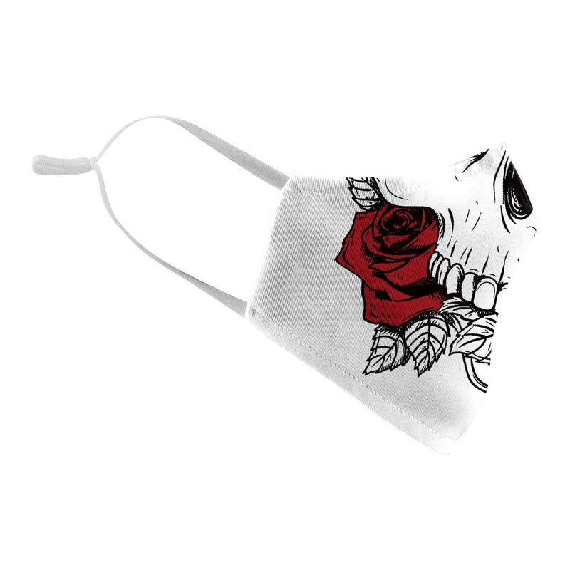 eBoutik -Spooky Face Coverings Face Mask Reusable - Washable & Breathable - Social Distancing Aid Rose Skull - BeesActive Australia