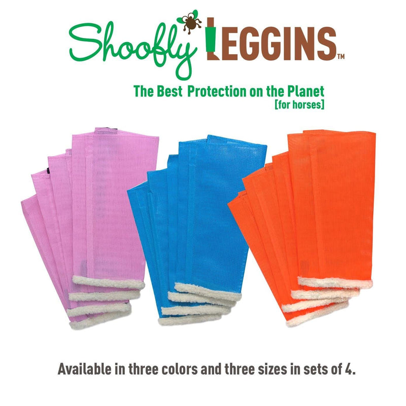 Shoofly Horse Leggins, Patented Loose Fitting Boots, Reduces Stomping, Stress & Fatigue, Breathable Plastic Mesh (Pink/Medium) - BeesActive Australia