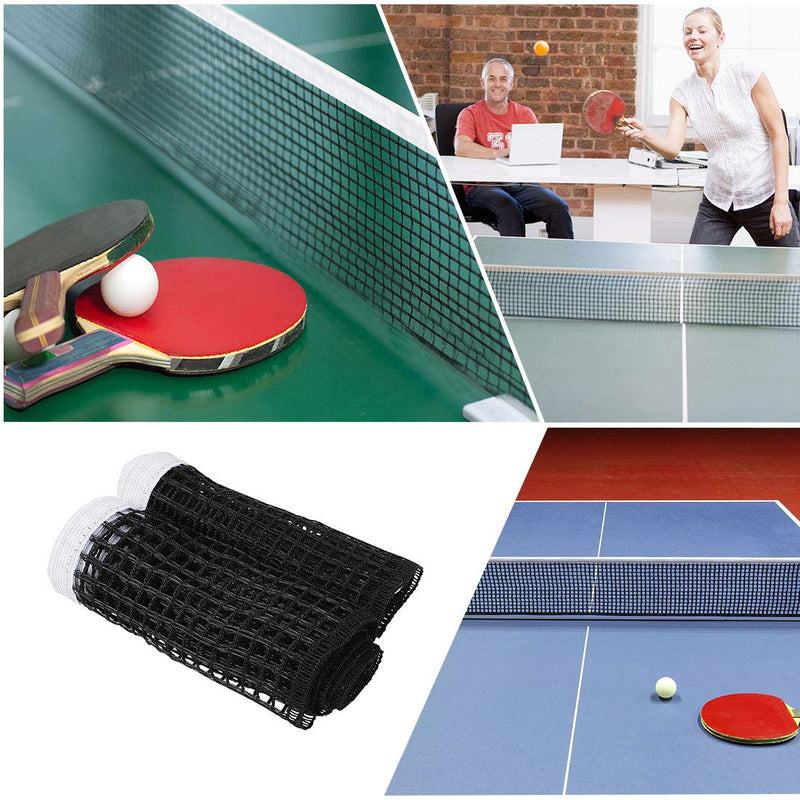 [AUSTRALIA] - Uxcell a13011400ux0227 1.75M Length White Brim Nylon Fitness Ping Pong Table Tennis Net Black 
