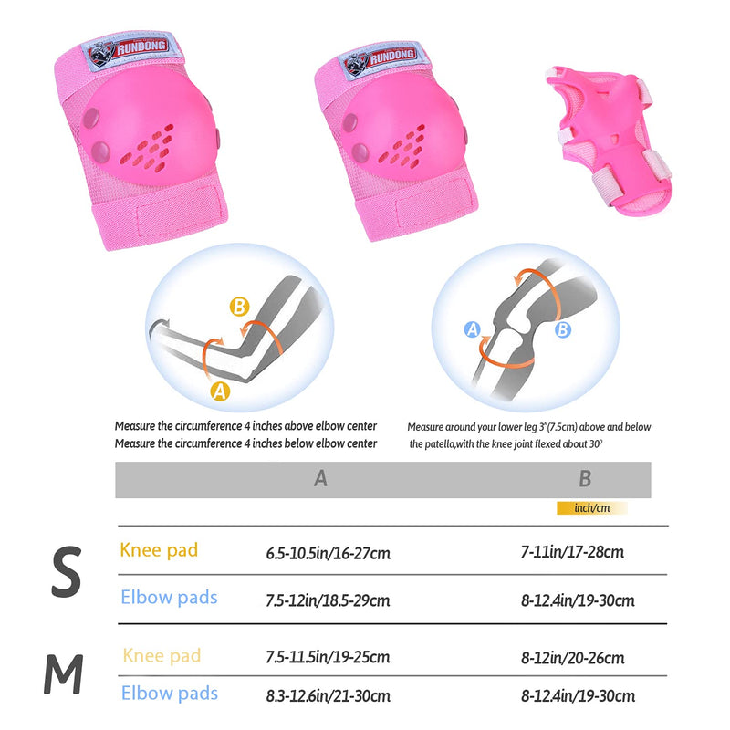 Kids/Youth Knee Pad Elbow Pads Guards Protective Gear Set for Wrist Guards Toddler,Roller Skates Scooter Inline Skating Cycling BMX Bike Skateboard Riding And Outdoor Other Extreme Multi-Sports S(3~7 years old) Pink - BeesActive Australia